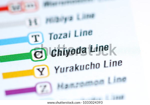 Chiyoda Line Tokyo Metro Map Stock Photo Edit Now