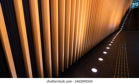 CHIYODA, TOKYO, JAPAN - MAY 23, 2019:  Detail Of The Interior Of Tokyo International Forum's Glass Building Lobby. The Complex Was Designed By Architect Rafael Viñoly.