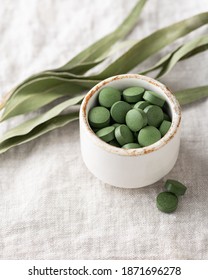 Chlorella Tablets, Concept Of Superfood And Detox