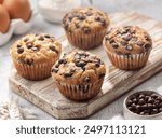 Chocochip Vanilla Muffins are muffins with the aroma and taste of vanilla with topping chocochip