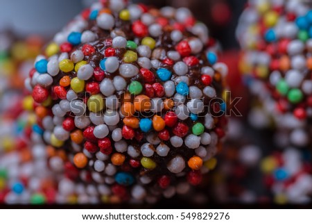 Dot on chocolate Candy