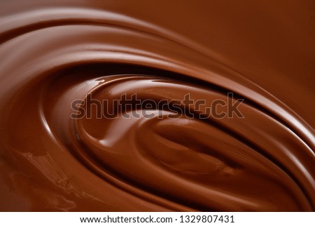 Chocolate background. Melted chocolate. Chocolate surface.