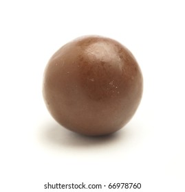 Chocolate Ball Isolated On A White Background