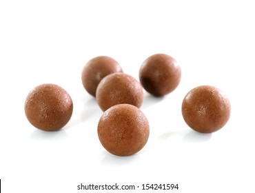 Chocolate Ball On White Background