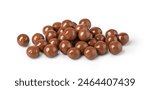 Chocolate balls isolated on white background