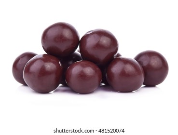 Chocolate Balls Isolated On A White Background