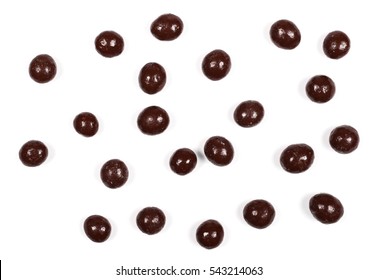 Chocolate Balls Isolated On White