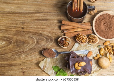 Chocolate / Chocolate bar / chocolate background - Shutterstock ID 667550359