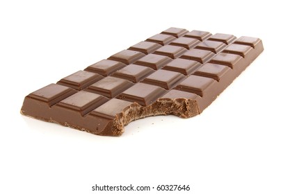 Chocolate Bar With Bite Taken