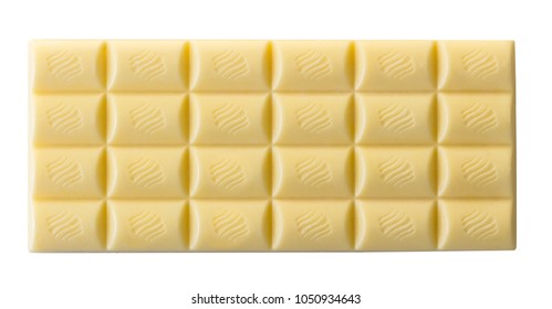 Chocolate Bar Closeup On White Isolated Background