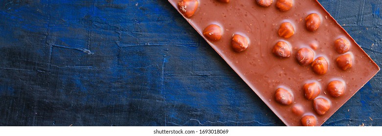 Chocolate Cake with Hazelnut Bar Top view