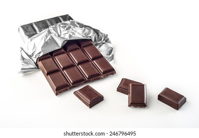 Chocolate Bar Isolated On White Background
