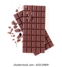 Chocolate Bar Isolated On White
