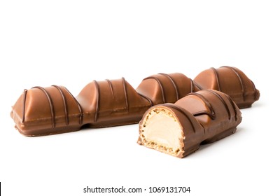 Chocolate bar on a white background, isolated.