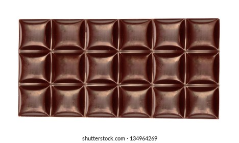 chocolate bars isolated on a white