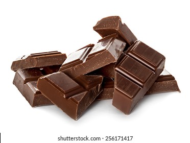 Chocolate Bars Isolated On White Background