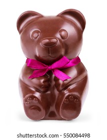 Chocolate Bear On A White Background