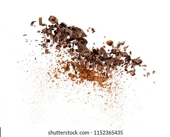 Chocolate Bits And Cocoa Powder Explosion