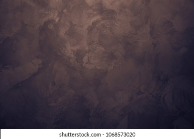  Chocolate brown background. Wall. Rough strokes of the master.