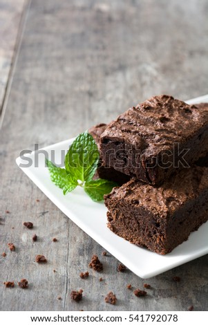 Similar – Foto Bild Schokoladenbrownie-Stücke auf Holz