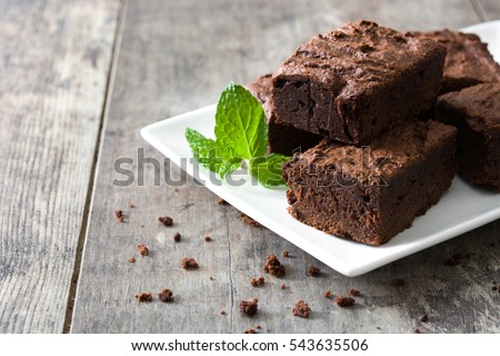 Similar – Foto Bild Schokoladenbrownie-Stücke auf Holz