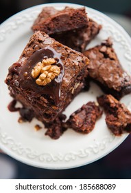 Chocolate Brownie With Salt Caramel