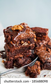 Chocolate Brownie With Salt Caramel