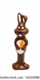 Chocolate Bunny Isolated On White Background