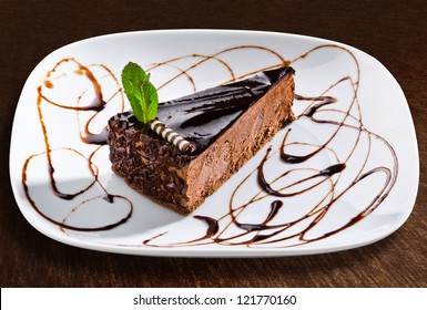 Chocolate Cake With Caramel Syrup