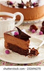 Chocolate Cake With Chestnut Mousse Brownie.