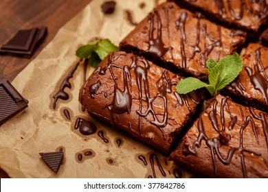 Chocolate Cake On A Baking Sheet