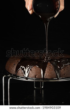 Similar – Creme caramel. Egg pudding on wooden background