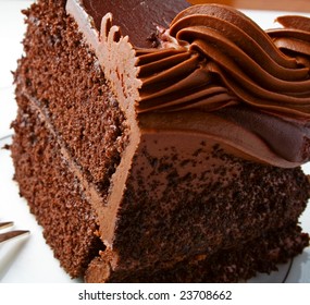 Chocolate cake with rich icing