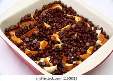 Chocolate Chip Bread Pudding.