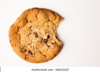 Chocolate Chip Cookie With A Bite Taken Out