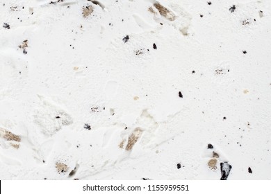 Chocolate Chip Cookie Dough Ice Cream Background Viewed From Above.