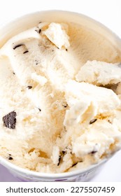 Chocolate Chip Cookie Dough Ice Cream in Paper Cup, High in Protein