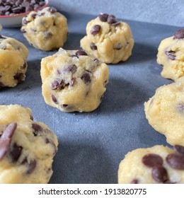 Chocolate Chip Cookie Dough Rolled Up In Balls