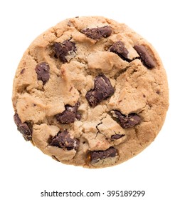 Chocolate Chip Cookie Isolated On White Background.