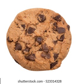 Chocolate Chip Cookie Isolated On White Background