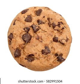 Chocolate chip cookie isolated on white background - Shutterstock ID 582991504