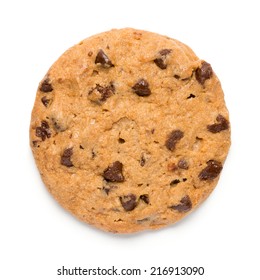 Chocolate Chip Cookie On White