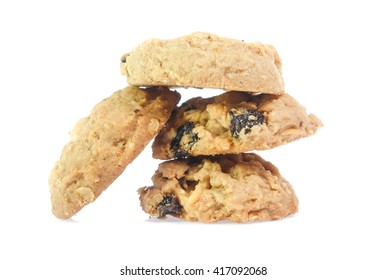 Chocolate chips cookies isolated on white - Shutterstock ID 417092068