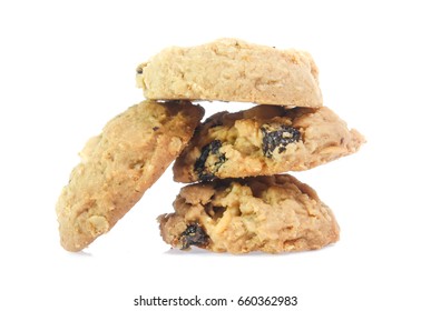 Chocolate chips cookies isolated on white - Shutterstock ID 660362983