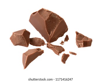 Chocolate Chunks Isolated