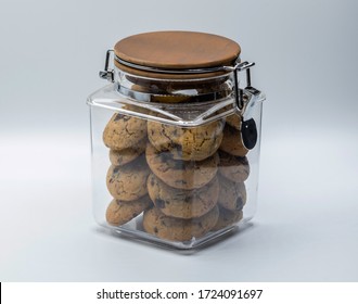 Chocolate Cookie Clear Plastic Jar