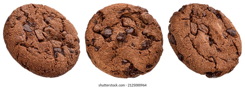 Chocolate cookies isolated on white background - Powered by Shutterstock