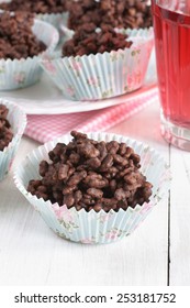 Chocolate Covered Crispy Rice Cakes Or Crackles