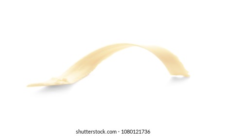 Chocolate Curl On White Background