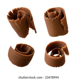 Chocolate Curls isolated on a white background